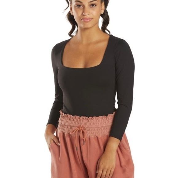 Free People Truth or Square Bodysuit, Black - Picture 13 of 13